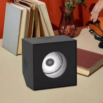 Танцующая ферромагнитная музыкальная ритм-лампа, звуковой партнер, украшение стола, жидкостный динамик для прикроватного столика чёрный