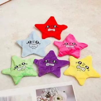 Танцующая мультяшная звезда, плюшевая игрушка с музыкальным светом, желтая пятиконечная звезда, плюшевая кукла, украшение для дома и офиса, подарок для детей и взрослых ordinary жёлтый