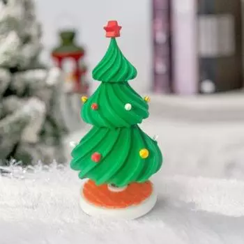 Танцующая рождественская елка, 3D-печатная качающаяся елочная игрушка, интерактивная 3-уровневая вращающаяся рождественская елка зелёный