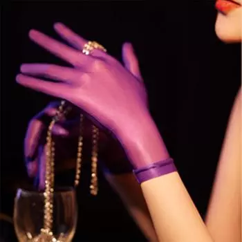 Танцующие вождение ультратонкие обтягивающие чулки перчатки удобные чёрный