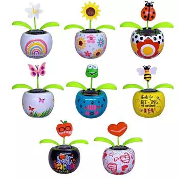 Танцующий цветок игрушка Танцующий подсолнух автомобиль украшение в красочных горшках Цветочное украшение для автомобиля Подсолнух автомобиль Подарки Игрушка пчела автомобиль