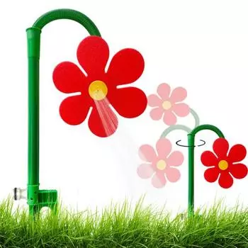 Танцующий цветок-разбрызгиватель для собак Crazy Flower Газон-разбрызгиватель с шипами для сада жёлтый