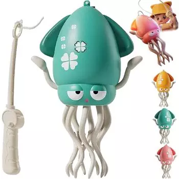 Танцующий Кальмар Игрушка для Малышей Движущаяся Развивающая Игрушка с Музыкой Светодиодной Подсветкой Автоматическое Обнаружение Препятствий Перезаряжаемая через USB Подарок на День Рождения для Детей Привлекает зелёный