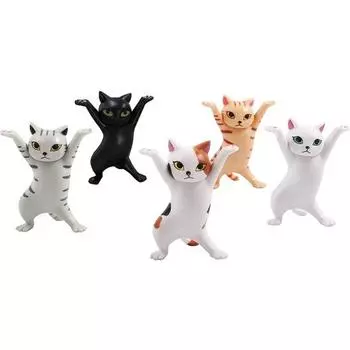 Танцующий кот, держатель для ручек, игрушечная кукла, орнамент, держатель для ручек, анимация