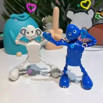 Танцующий робот Yousheng, очаровательная заводная танцевальная игрушка, радостная обучающая развлекательная заводная игрушка в подарок для детей синий