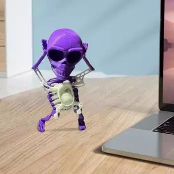 Танцующий скелет человека игрушки заводной забавный маленький игрушечный орнамент One Size фиолетовый