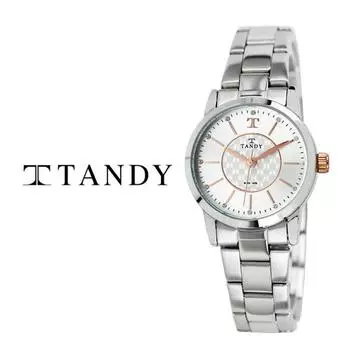 [Tandy] Фирменный роскошный металл (стиль Сваровски) Женские часы T-3915 из розового золота, популярные корейские часы