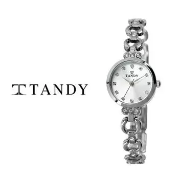 [Tandy] Luxury Women s Jewelry Watch (Austrian Stone Type) T-4033 Silver,Korean popular watches