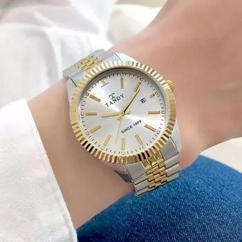 [Tandy] Роскошные мужские наручные часы из металла (Австрийский тип камня) T-3921M Выберите 1 из 3 типов ([Тэнди] предоставлена сумка для покупок),Корейские популярные часы