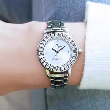 [Tandy] Роскошные женские часы с драгоценными камнями (Австрийский тип камня) T-4034 Выберите 1 из 3 типов ([Тэнди] предоставлена сумка для покупок),Корейские популярные часы