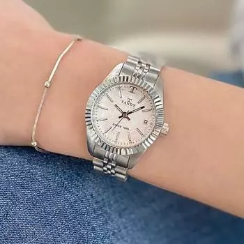 [Tandy] Роскошные женские металлические наручные часы для пар T-3921F Выберите 1 из 4 типов ([Тэнди] предоставлена сумка для покупок),Корейские популярные часы