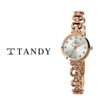 [Tandy] Роскошные женские ювелирные часы (Австрийский тип камня) T-4033 Розовое золото, популярные корейские часы
