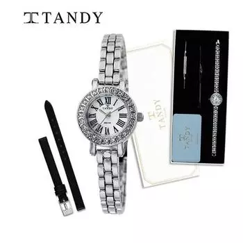 [Tandy] women s metal watch 4017 silver (leather band + replacement tool included) - Complimentary [Tandy] shopping bag,Korean popular watches