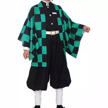 Тандзиро Камадо Косплей Школа Культурный Полный Набор Тандзиро Костюм, Косплей, Фестиваль, Фестиваль, Хэллоуин, (XL, Камадо)