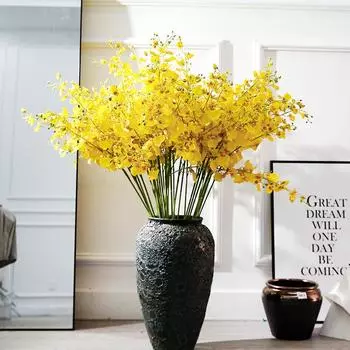 Танец Орхидея Домашнее украшение Имитация Цветка Имитация Растения Стена Свадьба Свадебные Искусственные Цветы 4 branchlets 94cm розовый