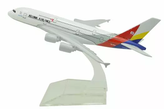 TANG DYNASTY 16 см Asiana Airlines Airbus A380 сплав самолет модель игрушка 1/400