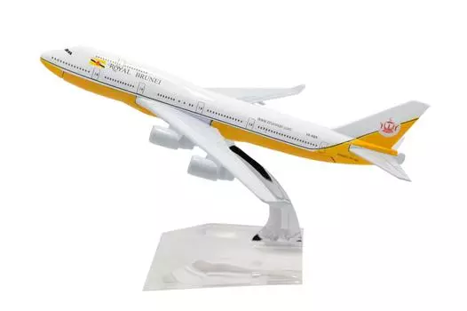 TANG DYNASTY 16 см Brunei Airlines B747 сплав самолет модель игрушка 1/400