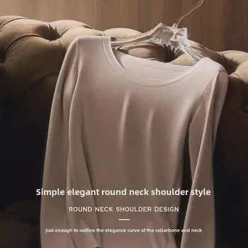 Tangge Женский комплект термобелья из кашемира : Двусторонний флис, толстый круглый вырез сверху и снизу на осень. L