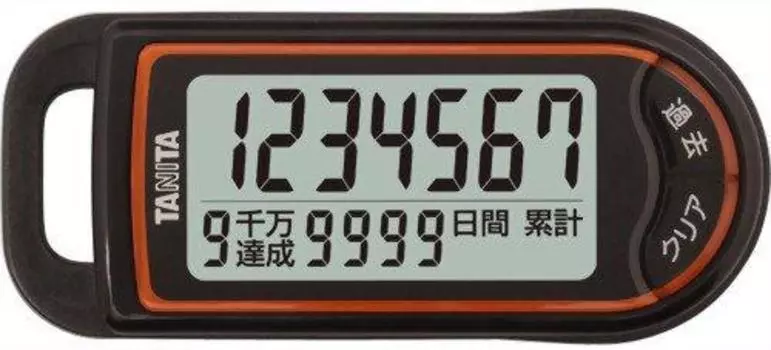 TANITA 3D sensor equipped pedometer Black Billion Pedometer FB-732-BK