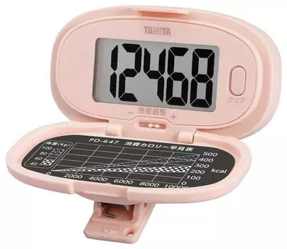 TANITA Pedometer Pink [Large screen/waist type] PD-647-PK