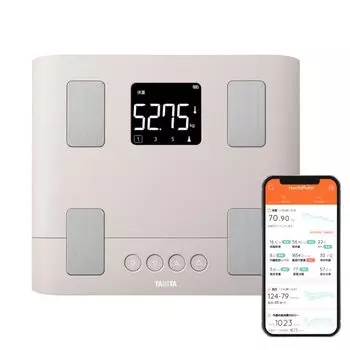 Tanita Weight Body Composition Smartphone 50g Backlight PK Watch Your Growth Scale, Meter, Linked, Unit, BC-332L Pink, Child s