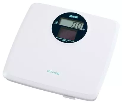 Tanita Weight Scale Digital Solar White WH Environmentally Friendly Solar No Batteries Required HS-302