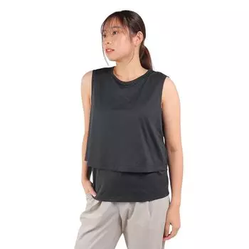 Tank Sapple Skin UV Sweat Quick DC523351 Black L [Danskin] Верх, майка, эластичная, защита, впитывающая, сушка, женская чёрный