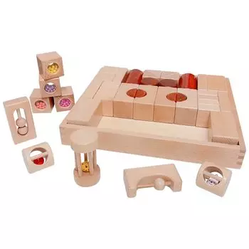 tanoshimu Building Educational Building Blocks with 1 Year 2 Years 3 Years Christmas Baby Kindergarten Fingertip Montessori Educational Uncolored