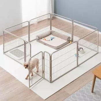 Tansu no Gen Pet Circle Высота 60 см Безбарьерная для использования в помещении и на улице Переставляемая клетка для собак с двойным замком Простая 83900000(89032)