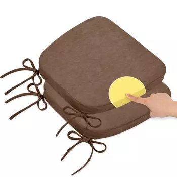 TanYoo Chair Seat Chair Plump и High Chair Dining Chair Cushion, которые повредят ваш 43 x 40 x 4 см Zabuton с набором из 2 подушек, Подушка, Подушка, темно-коричневого