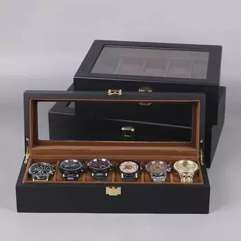 Tanyun Zhiyuan черный матовый 6102 высококачественный деревянный ящик для хранения часов