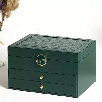 Tanyun Zhiyuan двухслойная высококачественная шкатулка для хранения ювелирных изделий из искусственной кожи