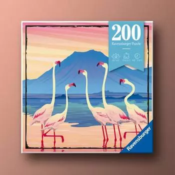 Tanzania Flamingo Poster 200 Piece Ravensburger Jigsaw Puzzle, popular Korean board game