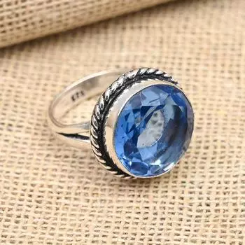 Танзанит драгоценный камень 925 твердых ювелирных изделий из стерлингового серебра кольцо ручной работы для женщин 4 синий