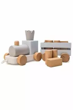 TAOTAO Building Blocks and Fun Crown Train Baby Toy - Place, Pull, (синий) синий