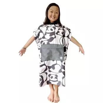 TaoTech Легкое полотенце для серфинга с капюшоном и карманами Пончо/Банное Пляж, Бассейн, Плавание, Кемпинг, (Дизайн панды/Легкий)