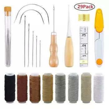 Tape Leather Repair Canvas Upholstery Repair Kit Thread Leathercraft Tool Set Sewing Needles
