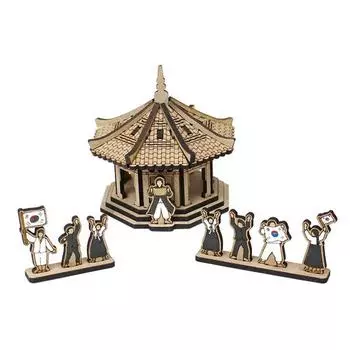 Tapgol Park Create Class Play Kit Игрушка 3D Трехмерная головоломка с деревом Корейская 3d головоломка