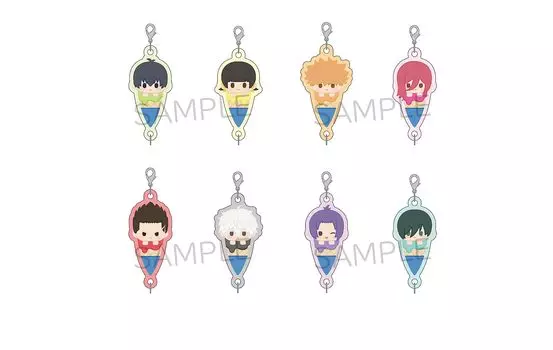 Tapioca TV Anime Ice Tapi Connected Key Chain Box из 8 штук Blue Rock