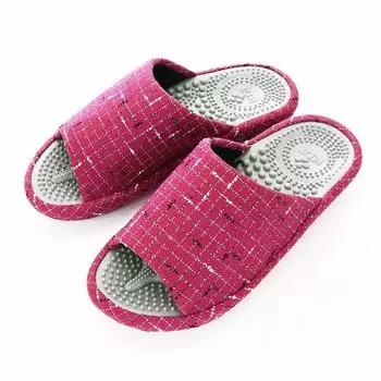 Тапочки 3D Foot Reflexology Graph Check розовые M размер [Okumura]