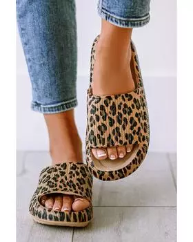 Тапочки Azura Exchange на толстой подошве 42 EU леопардовый