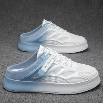 Тапочки Baotou полутапочки мужские летние толстые нескользящие повседневные спортивные с одной педалью ленивые без каблука пляжные мужские сандалии 39