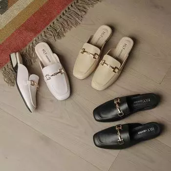 Тапочки Baotou, женская летняя верхняя одежда, лето 2025, новые ленивые туфли Muller с острым носком, плоские туфли, полуботинки 35 чёрный