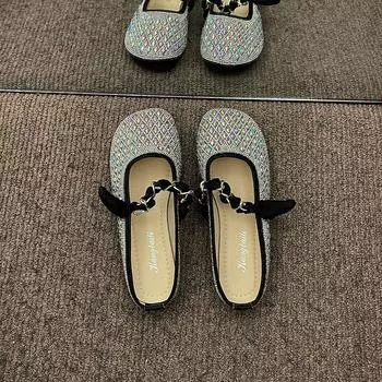 Тапочки Baotou, женская верхняя одежда, лето 2025, новые модные простые ленивые сандалии с одной педалью, плоская подошва, нескользящая 35 чёрный