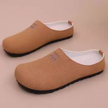 Тапочки Baotou женские летние новые повседневные однопедальные полутачные модные трендовые дышащие мягкие подошвы не устают женские туфли 36