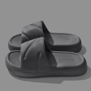 Тапочки Cloud для мужчин, для ванной, с толстой подошвой, нескользящие, пляжные сандалии, парные тапочки, домашняя обувь, мужские тапочки 36-37