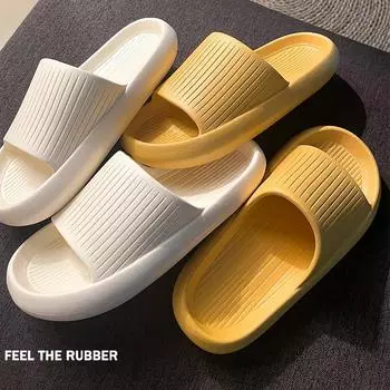 Тапочки для дома, беззвучные пары, домашняя и уличная одежда, противоскользящие, износостойкие, для ванной, для мужчин и женщин, сандалии 36-37 чёрный
