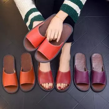 Тапочки для дома Летние мужские тапочки для пола в помещении Нескользящие тапочки для дома Женские сандалии и тапочки 35-36