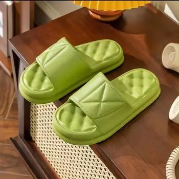 Тапочки для дома Пара Плоская обувь Удобные домашние пары Мужские и женские тапочки Нескользящие шлепанцы 45 чёрный