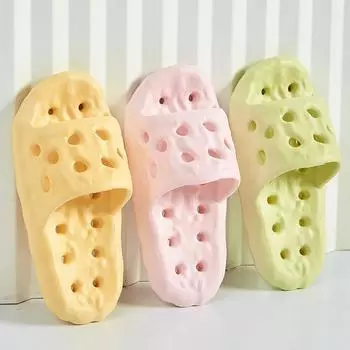 Тапочки для душа с полыми стенками, быстросохнущие, женские, легкие, нескользящие, для ванной, женские, с мягкой подошвой, домашние тапочки для сыра, женские 36 чёрный